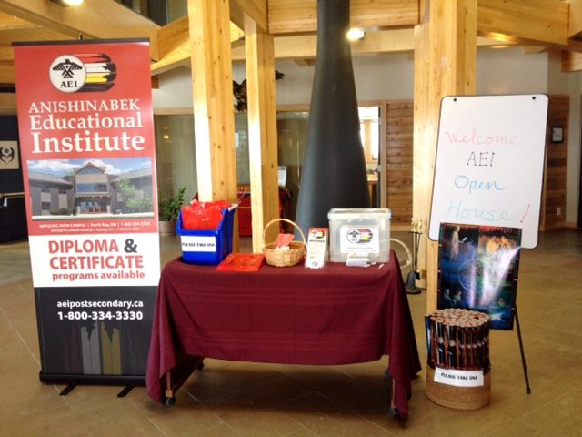 Image of the Anishinabek Educational Institute Open House booth